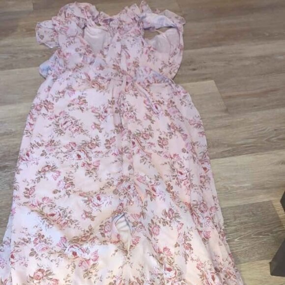 Francesca's size XL floral open back maxi dress - Picture 1 of 6